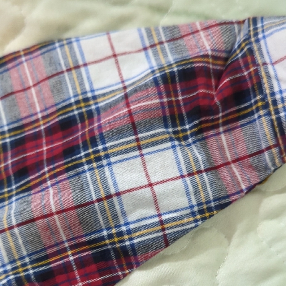 Baby Boy Plaid Button-Down Shirt | 0–3 Months | Red, Blue, White & Black - Picture 9 of 16